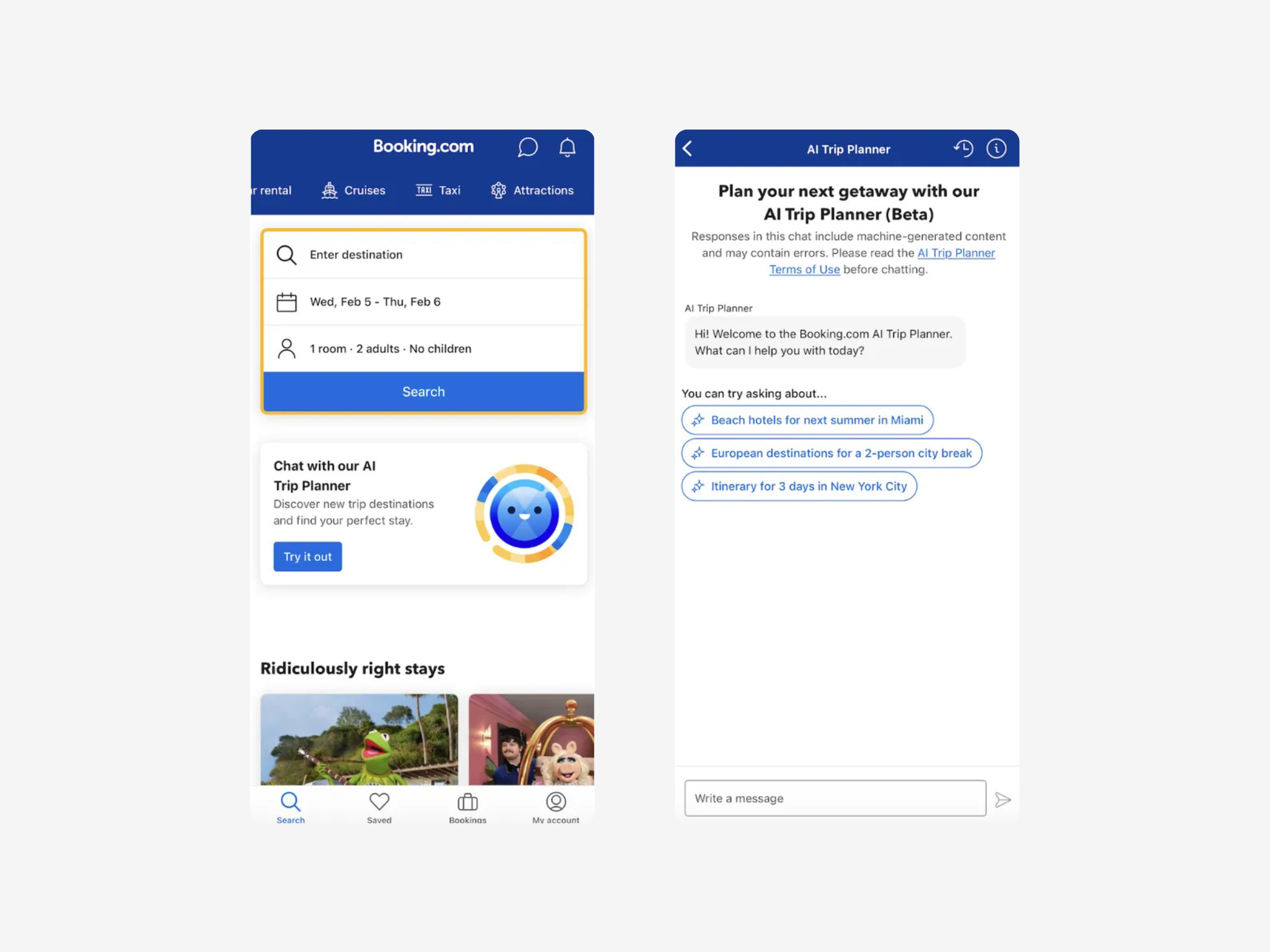 Conversational travel discovery at Booking.com